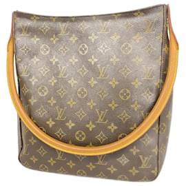 Louis Vuitton-Louis Vuitton Monogram Looping GM Shoulder Bag-Brown