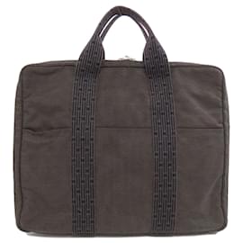 Hermès-Hermes Air Line Bag Canvas Men's Briefcase-Brown
