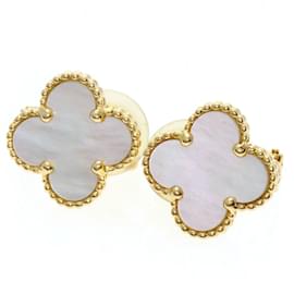 Van Cleef & Arpels-Van Cleef & Arpels Alhambra White Shell Earrings-Other