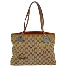 Gucci-Gucci Brown Canvas Tote Bag-Brown