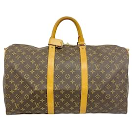 Louis Vuitton-Louis Vuitton Monogram Keepall Bandouliere 50-Brown