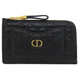 Christian Dior-Christian Dior Cannage Business Card Holder-Black