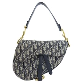 Christian Dior-Christian Dior Trotter Pattern Handbag-Navy blue