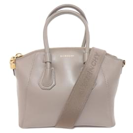 Givenchy-Givenchy Gray Calfskin Handbag-Brown
