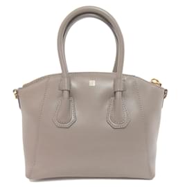 Givenchy-Givenchy Gray Calfskin Handbag-Brown