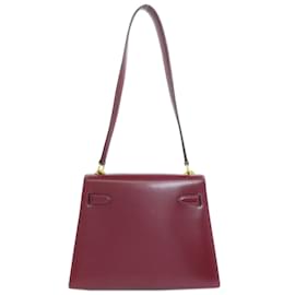 Hermès-Hermes Mini Kelly Shoulder Bag-Dark red