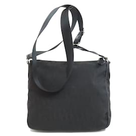 Christian Dior-Christian Dior Trotter Pattern Shoulder Bag-Black