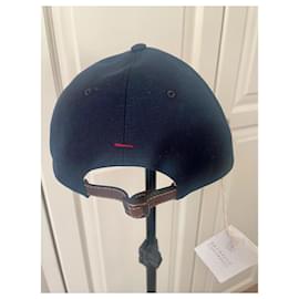 Brunello Cucinelli-Baseball cap with embroidery-Dark blue