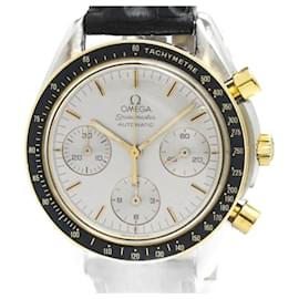Omega-Omega Speedmaster Automatic 18K Gold Steel Men's Watch-Other