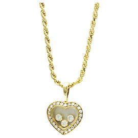 Collar en forma de corazón Happy Diamond de Chopard Dorado