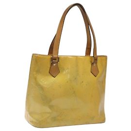 LOUIS VUITTON Monogram Vernis Houston Sac à Main Gris M91053 LV Auth ki5565 Gris