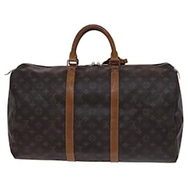 Louis Vuitton-LOUIS VUITTON Monogram Keepall 50 Boston Bag M41426 LV Auth BD1913-Monogram