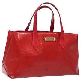 LOUIS VUITTON Monogram Vernis Wilshire PM Bolso de Mano Rose Pop M93643 Auth 116728 Rosa