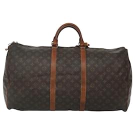 Louis Vuitton-LOUIS VUITTON Monogram Keepall 60 Boston Bag M41422 LV Auth 116111-Monogram
