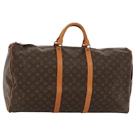 Louis Vuitton-LOUIS VUITTON Monogram Keepall 60 Boston Bag M41422 LV Auth BD1142-Monogram