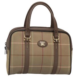 Autre Marque Sac à main Burberrys en toile marron doré Auth mr1221 Marron Doré