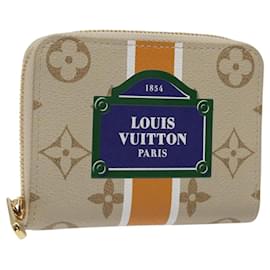 Louis Vuitton-LOUIS VUITTON Monogram Monopanam Zippy Coin Purse Beige M82691 LV Auth BD1311AM-Beige