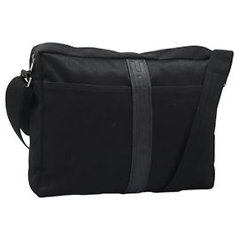 Hermès HERMES Acapulco Basas MM Borsa a Spalla in Nylon Nera Auth nb282 Nero