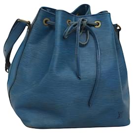 Louis Vuitton-LOUIS VUITTON Epi Petit Noe Shoulder Bag Blue M44105 LV Auth 116920-Blue