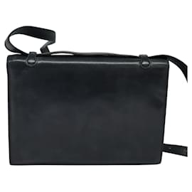 Céline-CELINE Shoulder Bag Leather Navy Gold Auth bs24039-Golden,Navy blue