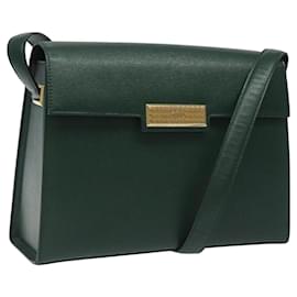Christian Dior-Christian Dior Shoulder Bag Leather Green Auth BA605-Green