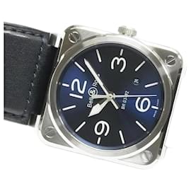 Bell & Ross-BELL & ROSS BR0392 blue Steel 42 MM BR0392-BLU-ST/SCA Mens-Silvery