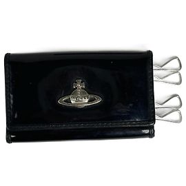 Vintage Vivienne Westwood Leather Key Holder black Black