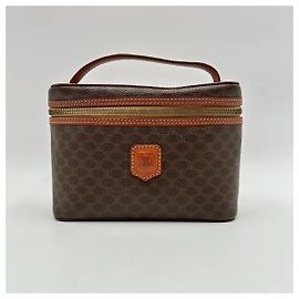 Céline Vintage Celine vanity case Brown