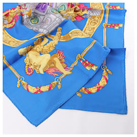 Hermès-Hermès Carré 90 "HOMMAGE A CHARLES GARNIER" 100% Silk Scarf in Blue-Blue