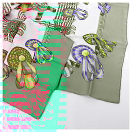 Hermès-Hermès Carré 90 "Les Rubans du Cheval" 100% Silk Scarf in Green-Green
