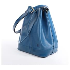 Louis Vuitton-Louis Vuitton Epi Leather Noe Shoulder Bag in Blue-Blue