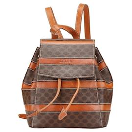 Céline-Celine Macadam PVC Leather Backpack-Brown