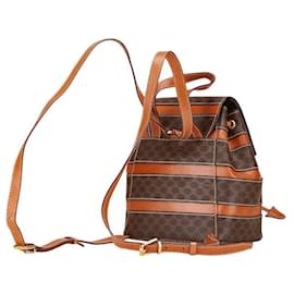 Céline-Celine Macadam PVC Leather Backpack-Brown