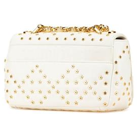 Christian Dior-Christian Dior Caro Lucky Star Chain Shoulder Bag-White