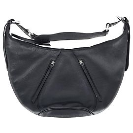 Borsa a spalla Hobo By Far in pelle nera Nero