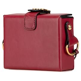 Christian Dior-Dior Addict Small Box Leather Crossbody Bag Red-Red