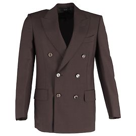 Tom Ford Double-Breasted Jacket In Brown Wool Brown