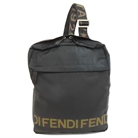 Fendi-Sac à bandoulière en toile Fendi pour femmes-Noir