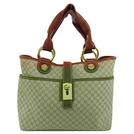 Céline-Celine Macadam Pattern Handbag-Brown