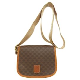 Céline-CELINE Macadam Shoulder Bag for Women-Brown