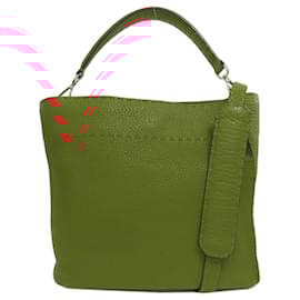 Fendi-Sac à main Fendi Selleria-Rouge