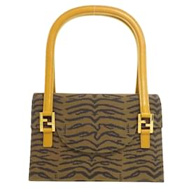 Fendi-Sac fourre-tout en jacquard FENDI-Marron