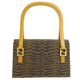 Fendi-Sac fourre-tout en jacquard FENDI-Marron