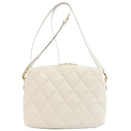 Balenciaga-Sac à épaule matelassé Balenciaga-Blanc