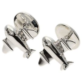 Abotoaduras de prata com motivo de avião Tiffany & Co. Outro