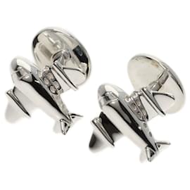 Tiffany & Co-Tiffany & Co. Silver Airplane Motif Cufflinks-Other