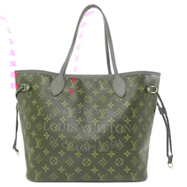 Louis Vuitton-Louis Vuitton Neverfull MM Ikat Flower Tote Bag-Brown