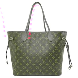 Louis Vuitton-Louis Vuitton Neverfull MM Ikat Flower Tote Bag-Brown