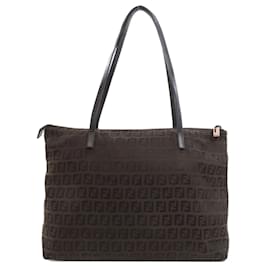 Fendi-Sac fourre-tout Fendi Zucca-Marron