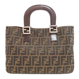 Fendi-Sac à main Fendi Zucca Pattern-Marron